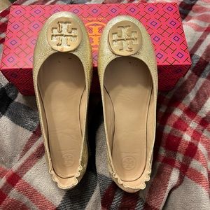 Tory Burch - Minnie gold ballet flat
